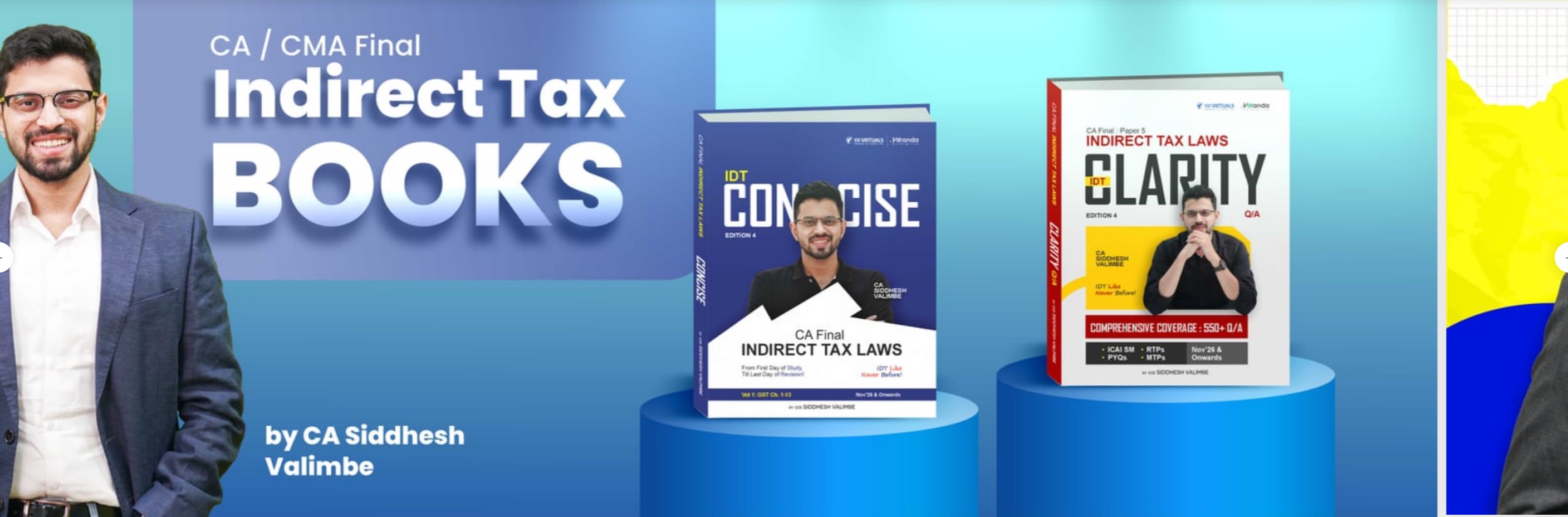 CA / CMA Final Indirect Tax books by CA Siddhesh Valimbe